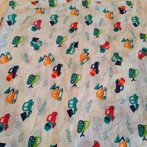 Cars and Trucks Muslin Baby Swaddle Blanket